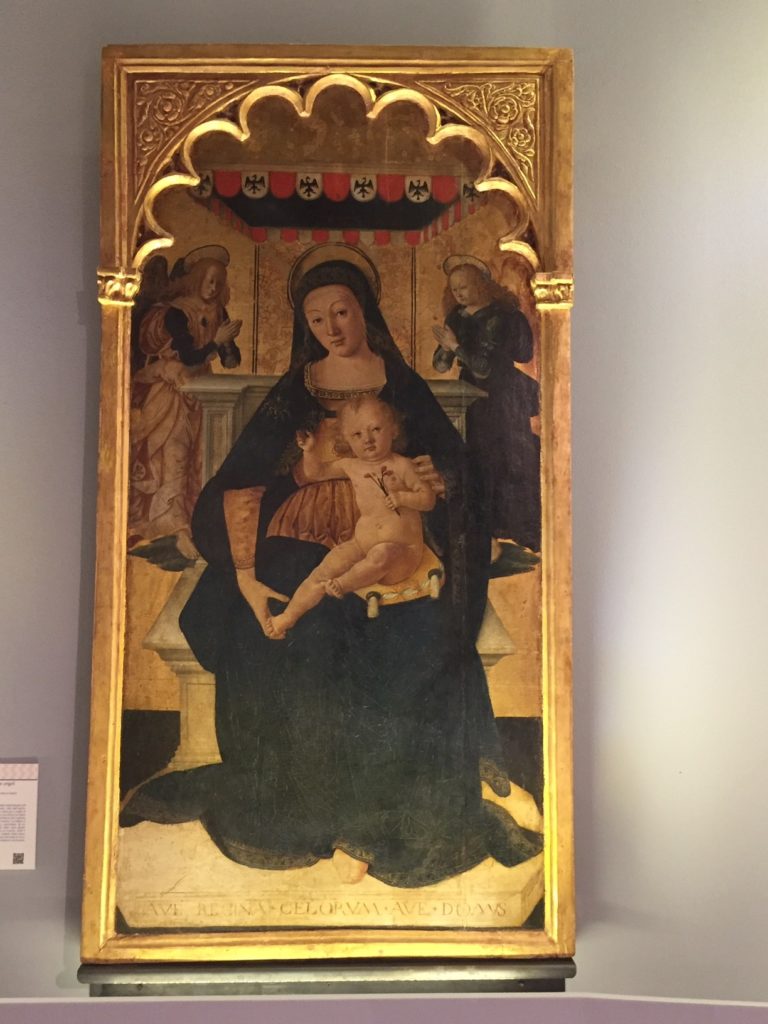 Madonna in trono. Dalla cappella della Torre civica, 1505